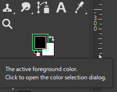 GIMP change foreground color