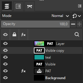 GIMP example shadow layer